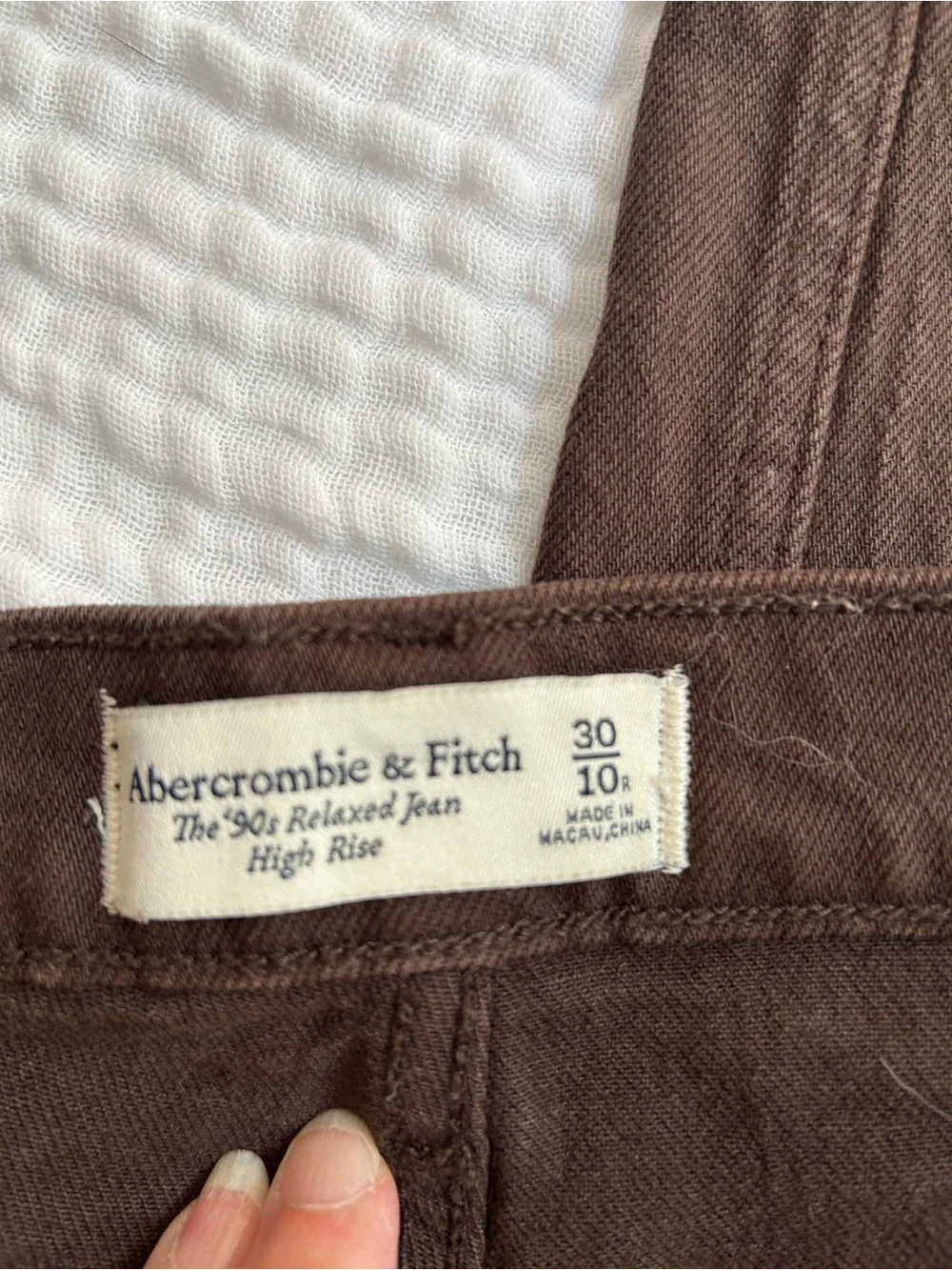 Abercrombie & Fitch Women's Dark Brown Straight-Leg Jeans